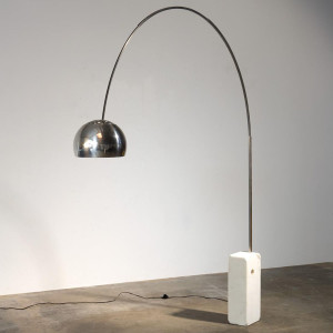 Castiglioni-Design-Flos-Arco-Lamp-Marble-Stainless-Steel-detail-3